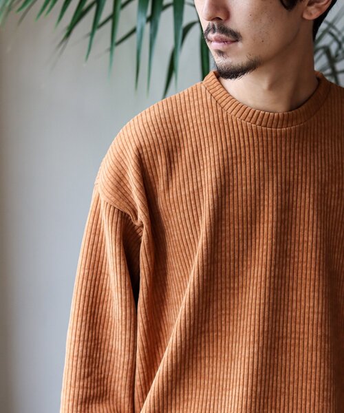 JOURNAL STANDARD（ジャーナルスタンダード）の「モールコール クルーネック（スウェット・メンズ・チャコールグレー/ベージュ/アイボリー/チョコ/ブルー系その他/キャメル・MEDIUM/LARGE）」の22枚目の写真