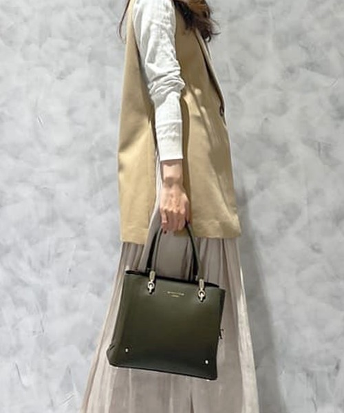 Samantha Thavasa（サマンサタバサ）の「アベクトワトートバッグ（トートバッグ・レディース・ダークグリーン/レッド・FREE）」の4枚目の写真