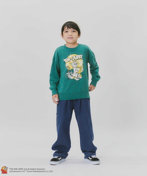 Right-on（ライトオン）の「【キャラクター】トムとジェリースウェット（スウェット・キッズ・ブラック/オフホワイト/グリーン・120/130/105/140/150）」の7枚目の写真