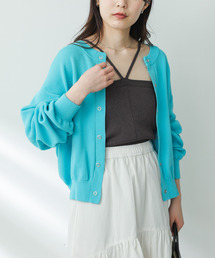 リングドットクルーネックカーディガン