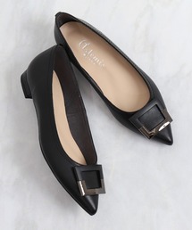 artemis by DIANA | スクエアバックルフラットシューズ(パンプス)