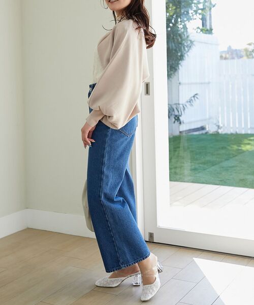 MAJESTIC LEGON(マジェスティックレゴン)の「ウォッシュデニムワイドパンツ(デニムパンツ・レディース・サックスブルー/ブルー・MEDIUM/SMALL)」の16枚目の写真