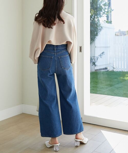 MAJESTIC LEGON(マジェスティックレゴン)の「ウォッシュデニムワイドパンツ(デニムパンツ・レディース・サックスブルー/ブルー・MEDIUM/SMALL)」の17枚目の写真