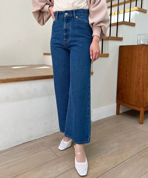 MAJESTIC LEGON(マジェスティックレゴン)の「ウォッシュデニムワイドパンツ(デニムパンツ・レディース・サックスブルー/ブルー・MEDIUM/SMALL)」の19枚目の写真
