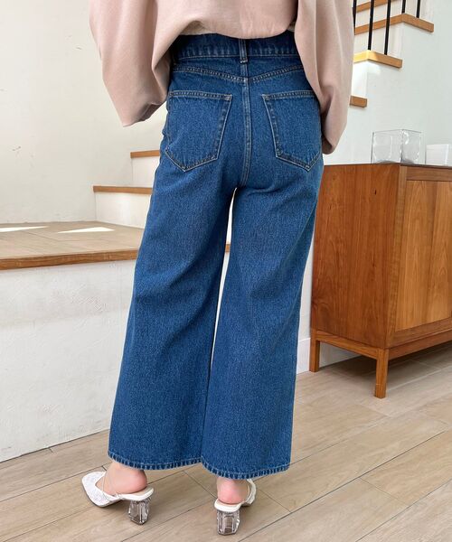 MAJESTIC LEGON(マジェスティックレゴン)の「ウォッシュデニムワイドパンツ(デニムパンツ・レディース・サックスブルー/ブルー・MEDIUM/SMALL)」の20枚目の写真