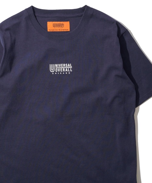 UNIVERSAL OVERALL(ユニバーサルオーバーオール)の「【UNIVERSAL OVERALL】 CENTER LOGO TEE / センターロゴ プリント Tシャツ(Tシャツ/カットソー・メンズ・グレー/ブラック/ホワイト/グリーン/ネイビー/オートミール・SMALL/MEDIUM/LARGE/X-LARGE)」の6枚目の写真