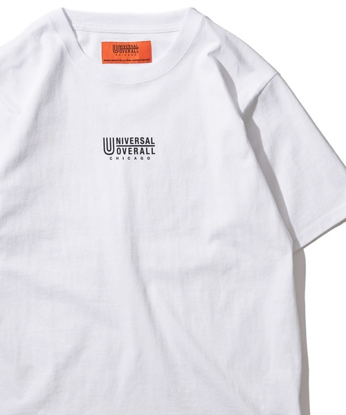 UNIVERSAL OVERALL(ユニバーサルオーバーオール)の「【UNIVERSAL OVERALL】 CENTER LOGO TEE / センターロゴ プリント Tシャツ(Tシャツ/カットソー・メンズ・グレー/ブラック/ホワイト/グリーン/ネイビー/オートミール・SMALL/MEDIUM/LARGE/X-LARGE)」の2枚目の写真
