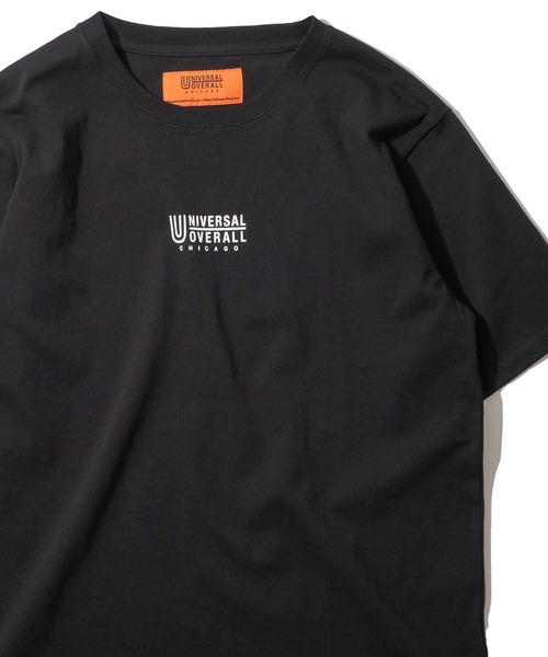 UNIVERSAL OVERALL(ユニバーサルオーバーオール)の「【UNIVERSAL OVERALL】 CENTER LOGO TEE / センターロゴ プリント Tシャツ(Tシャツ/カットソー・メンズ・グレー/ブラック/ホワイト/グリーン/ネイビー/オートミール・SMALL/MEDIUM/LARGE/X-LARGE)」の3枚目の写真