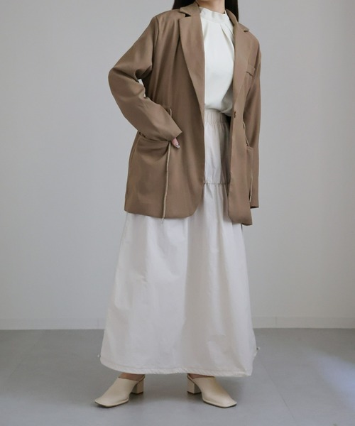 sakishimatokyo（サキシマトーキョー）の「ドロストオーバーテーラードジャケット（テーラードジャケット・レディース・ブラック/ベージュ・FREE）」の4枚目の写真