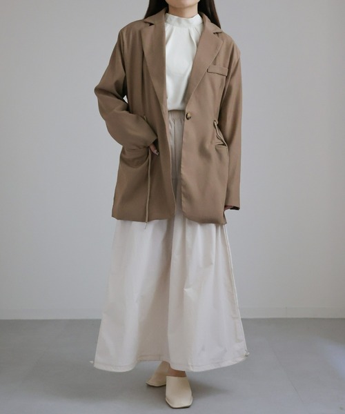 sakishimatokyo（サキシマトーキョー）の「ドロストオーバーテーラードジャケット（テーラードジャケット・レディース・ブラック/ベージュ・FREE）」の5枚目の写真