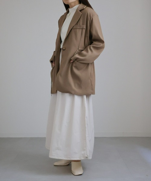 sakishimatokyo（サキシマトーキョー）の「ドロストオーバーテーラードジャケット（テーラードジャケット・レディース・ブラック/ベージュ・FREE）」の6枚目の写真