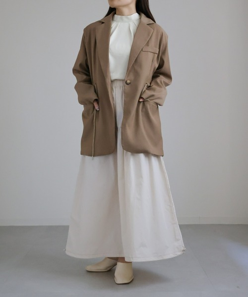 sakishimatokyo（サキシマトーキョー）の「ドロストオーバーテーラードジャケット（テーラードジャケット・レディース・ブラック/ベージュ・FREE）」の7枚目の写真