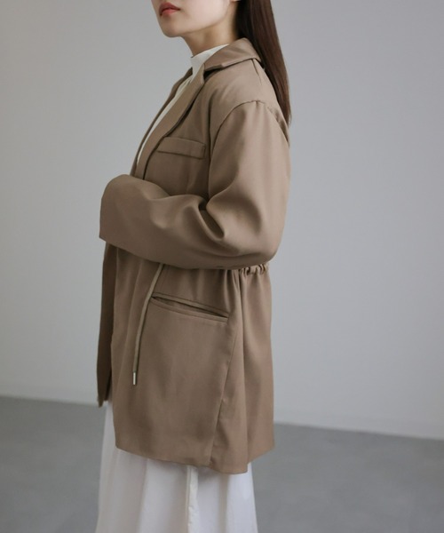 sakishimatokyo（サキシマトーキョー）の「ドロストオーバーテーラードジャケット（テーラードジャケット・レディース・ブラック/ベージュ・FREE）」の10枚目の写真