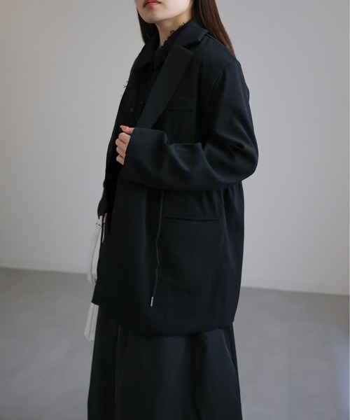 sakishimatokyo（サキシマトーキョー）の「ドロストオーバーテーラードジャケット（テーラードジャケット・レディース・ブラック/ベージュ・FREE）」の16枚目の写真