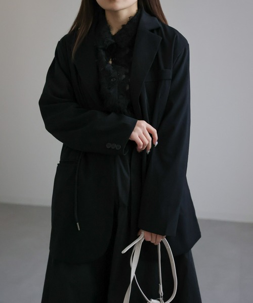 sakishimatokyo（サキシマトーキョー）の「ドロストオーバーテーラードジャケット（テーラードジャケット・レディース・ブラック/ベージュ・FREE）」の18枚目の写真