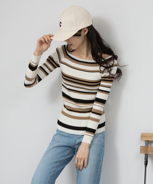 meJane(ミージェーン)の「キルティング ロゴCAP(キャップ・レディース・アイボリー/ブラック/ブラウン・FREE)」の2枚目の写真