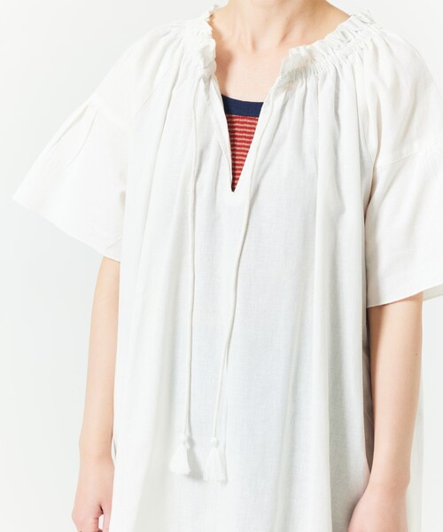 FREAK'S STORE（フリークスストア）の「【限定展開】 インド リネン コットン 2WAY ワンピース（ワンピース・レディース・オフホワイト/ブラック/レッド/グリーン/ネイビー・SMALL/MEDIUM）」の10枚目の写真