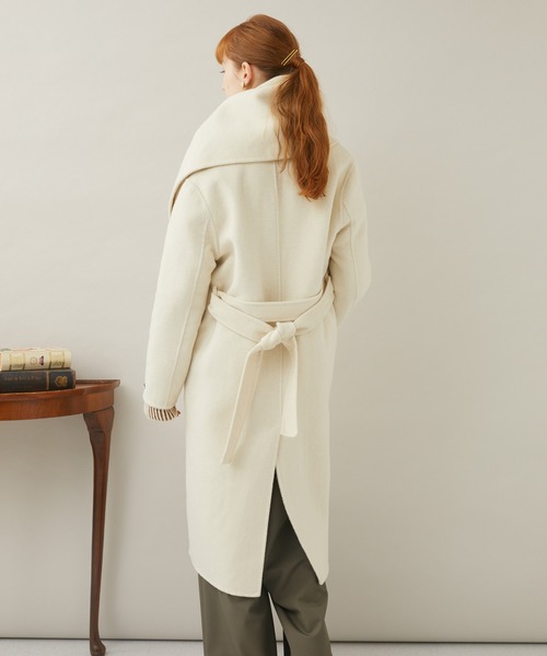 DOLLUPOOPS（ドールアップウップス）の「doll up oops ストールドッキングコート（その他アウター・レディース・ブラック/アイボリー・FREE）」の5枚目の写真