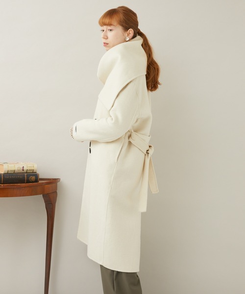 DOLLUPOOPS（ドールアップウップス）の「doll up oops ストールドッキングコート（その他アウター・レディース・ブラック/アイボリー・FREE）」の7枚目の写真