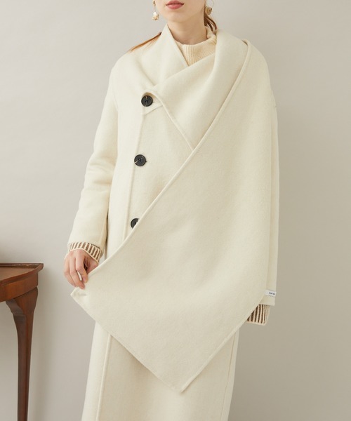 DOLLUPOOPS（ドールアップウップス）の「doll up oops ストールドッキングコート（その他アウター・レディース・ブラック/アイボリー・FREE）」の18枚目の写真