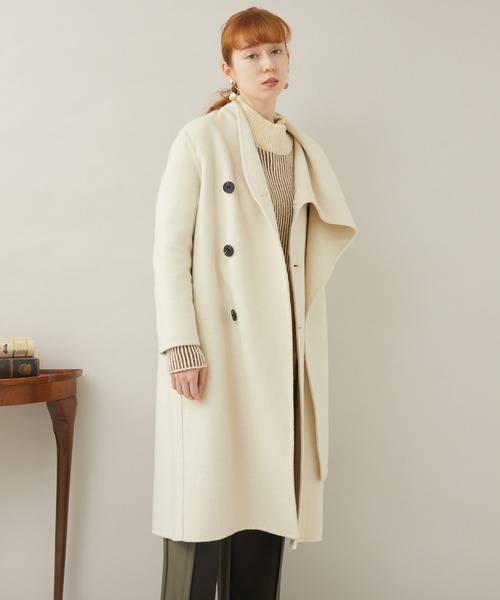 DOLLUPOOPS（ドールアップウップス）の「doll up oops ストールドッキングコート（その他アウター・レディース・ブラック/アイボリー・FREE）」の6枚目の写真