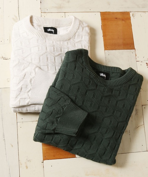 STUSSY（ステューシー）の「STUSSY/ステューシー Strand Sweater ニット セーター（ニット/セーター・メンズ・ダークグリーン/オートミール・S/M）」の13枚目の写真