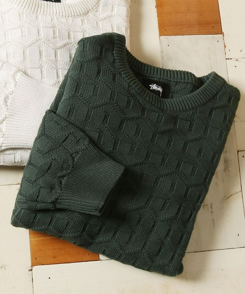 STUSSY（ステューシー）の「STUSSY/ステューシー Strand Sweater ニット セーター（ニット/セーター・メンズ・ダークグリーン/オートミール・S/M）」の15枚目の写真