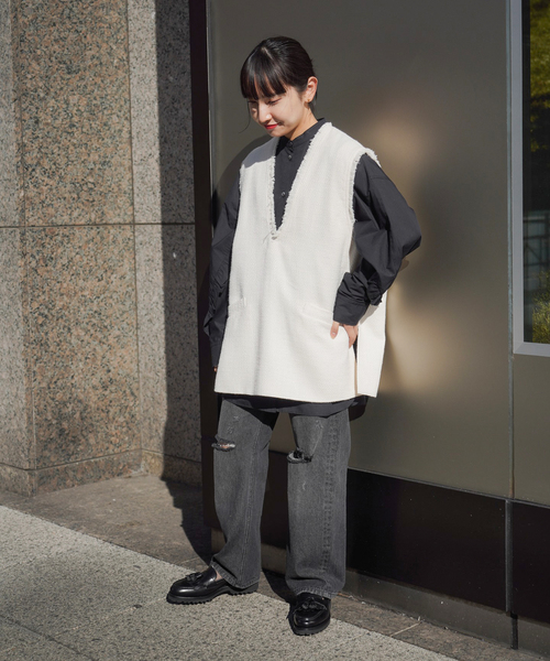 JOINT WORKS(ジョイントワークス)の「ブザムフリルドルマンシャツ(シャツ/ブラウス・レディース・ホワイト/ブラック・FREE)」の16枚目の写真