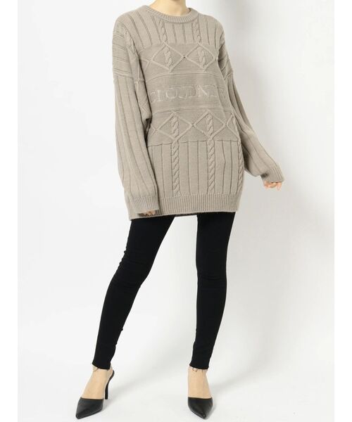 GYDA（ジェイダ）の「CLOUD NINE ケーブルニットトップス（ニット/セーター・レディース・ライトブルー/アイボリー/ベージュ・FREE）」の16枚目の写真