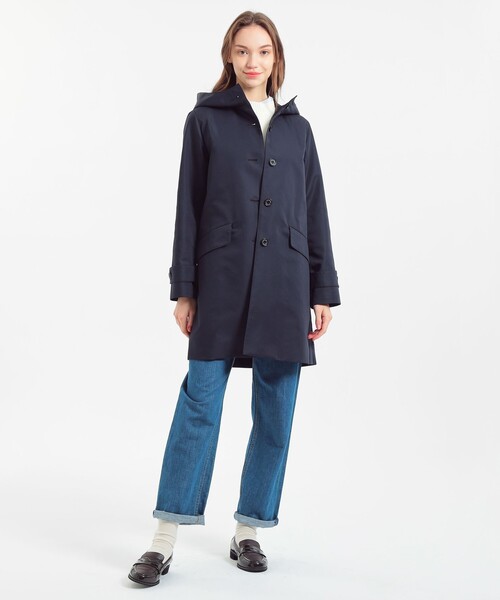 MACKINTOSH PHILOSOPHY（ﾏｯｷﾝﾄｯｼｭ ﾌｨﾛｿﾌｨｰ）の「ダブルクロスフーデッドコート（その他アウター・レディース・ダークネイビー/ベージュ・36/38）」の9枚目の写真