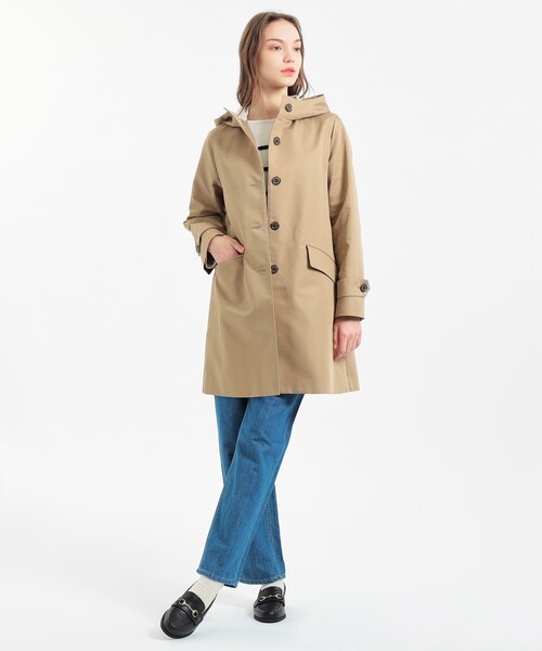 MACKINTOSH PHILOSOPHY（ﾏｯｷﾝﾄｯｼｭ ﾌｨﾛｿﾌｨｰ）の「ダブルクロスフーデッドコート（その他アウター・レディース・ダークネイビー/ベージュ・36/38）」の10枚目の写真