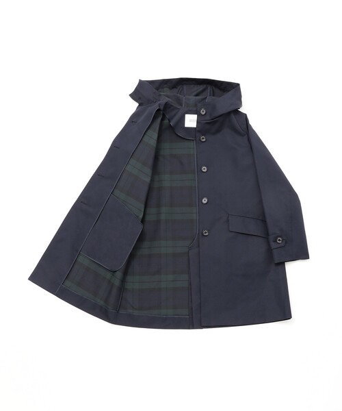 MACKINTOSH PHILOSOPHY（ﾏｯｷﾝﾄｯｼｭ ﾌｨﾛｿﾌｨｰ）の「ダブルクロスフーデッドコート（その他アウター・レディース・ダークネイビー/ベージュ・36/38）」の6枚目の写真