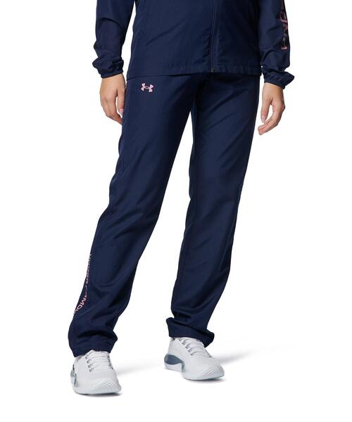 UNDER ARMOUR(アンダーアーマー)の「UAワードマーク ウーブン パンツ(トレーニング/レディース)(その他パンツ・レディース・ブラック/ダークネイビー・S/L/XL/M)」の2枚目の写真