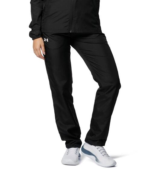 UNDER ARMOUR(アンダーアーマー)の「UAワードマーク ウーブン パンツ(トレーニング/レディース)(その他パンツ・レディース・ブラック/ダークネイビー・S/L/XL/M)」の1枚目の写真