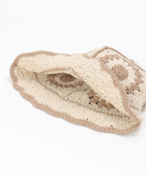 VENCEEXCHANGE（ヴァンスエクスチェンジ）の「クロシェ編みハット（ハット・レディース・ネイビー/オフホワイト/ブラック・FREE）」の12枚目の写真