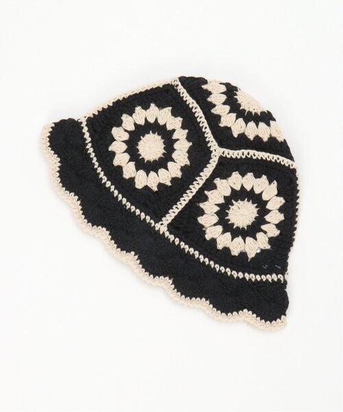 VENCEEXCHANGE（ヴァンスエクスチェンジ）の「クロシェ編みハット（ハット・レディース・ネイビー/オフホワイト/ブラック・FREE）」の16枚目の写真