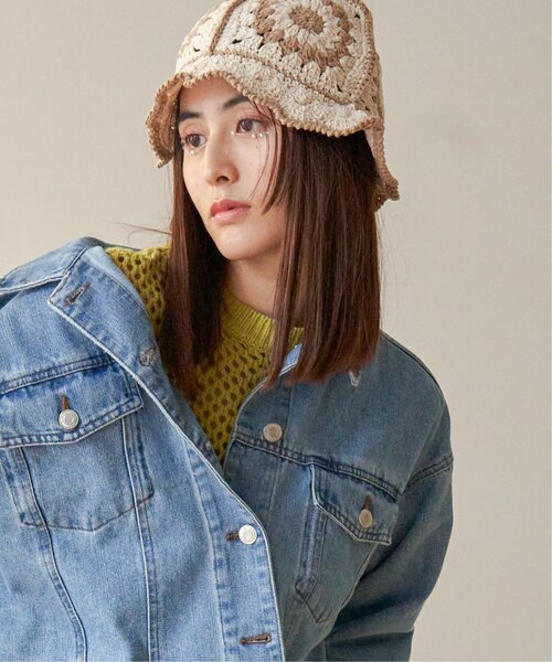 VENCEEXCHANGE（ヴァンスエクスチェンジ）の「クロシェ編みハット（ハット・レディース・ネイビー/オフホワイト/ブラック・FREE）」の20枚目の写真