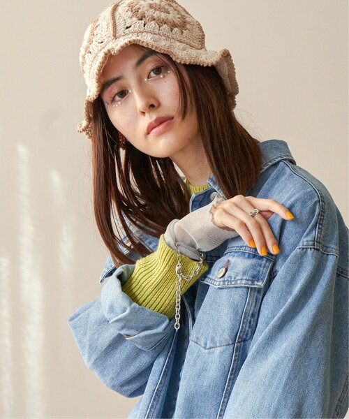 VENCEEXCHANGE（ヴァンスエクスチェンジ）の「クロシェ編みハット（ハット・レディース・ネイビー/オフホワイト/ブラック・FREE）」の22枚目の写真