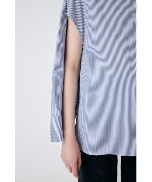 MOUSSY（マウジー）の「ARM SLIT OVER シャツ（シャツ/ブラウス・レディース・オフホワイト/ネイビー系/ピンク・FREE）」の14枚目の写真