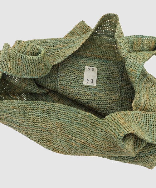 seya.（セヤ）の「RAFFIA SHOPPING BAG（かごバッグ・レディース・グリーン系その他・F）」の5枚目の写真