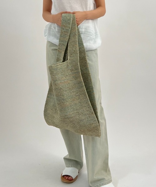 seya.（セヤ）の「RAFFIA SHOPPING BAG（かごバッグ・レディース・グリーン系その他・F）」の6枚目の写真
