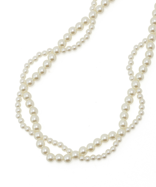 ROPE' PICNIC（ロペピクニック）の「ツイストパールショートネックレス（ネックレス・レディース・ゴールド・FREE）」の4枚目の写真