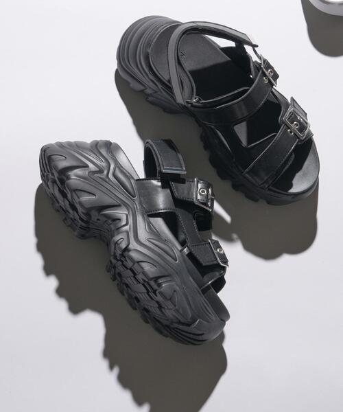 WEGO（ウィゴー）の「WEGO/PUベルトスポーツサンダル（サンダル・レディース・ホワイト/ブラック・MEDIUM/LARGE）」の20枚目の写真