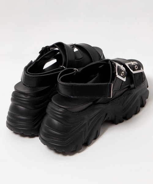 WEGO（ウィゴー）の「WEGO/PUベルトスポーツサンダル（サンダル・レディース・ホワイト/ブラック・MEDIUM/LARGE）」の8枚目の写真