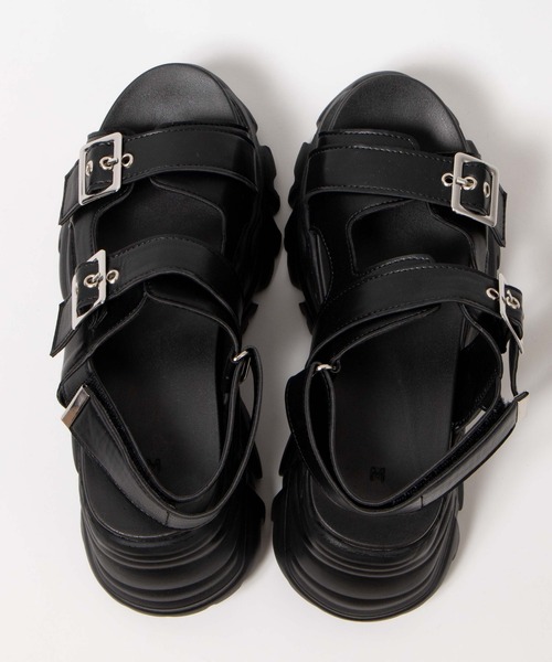 WEGO（ウィゴー）の「WEGO/PUベルトスポーツサンダル（サンダル・レディース・ホワイト/ブラック・MEDIUM/LARGE）」の11枚目の写真