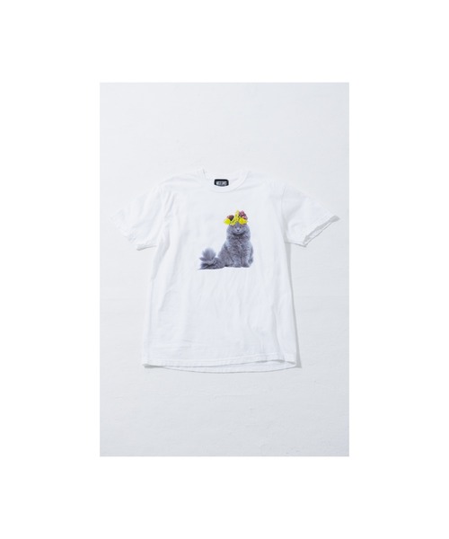 PARKS TOKYO SELECT(パークストウキョウセレクト)の「【MF】MIXX DAVID / fruits cat Tシャツ(Tシャツ/カットソー・レディース・ホワイト/ブラック・SMALL/MEDIUM)」の5枚目の写真