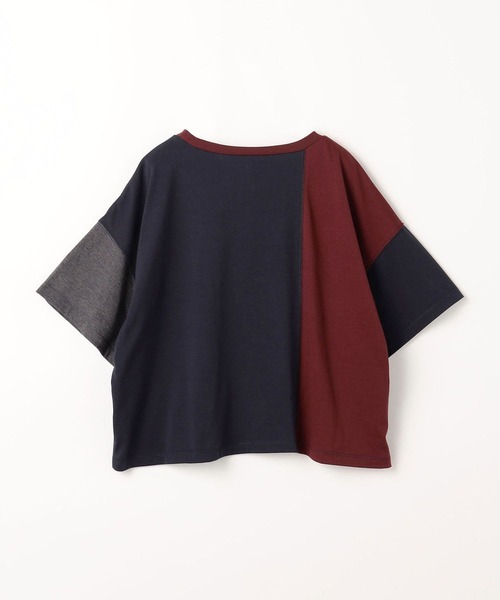 179/WG（イチナナキュウダブルジー）の「カラーブロックTシャツ（Tシャツ/カットソー・レディース・ネイビー/オフホワイト/オートミール・FREE）」の6枚目の写真