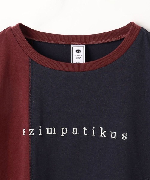 179/WG（イチナナキュウダブルジー）の「カラーブロックTシャツ（Tシャツ/カットソー・レディース・ネイビー/オフホワイト/オートミール・FREE）」の9枚目の写真