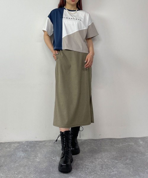 179/WG（イチナナキュウダブルジー）の「カラーブロックTシャツ（Tシャツ/カットソー・レディース・ネイビー/オフホワイト/オートミール・FREE）」の10枚目の写真