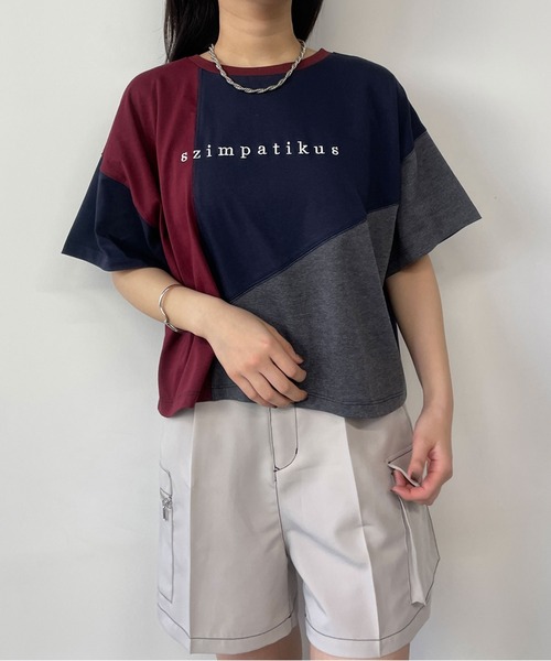 カラー kolor Tシャツ カットソー クルーネック 総柄 半袖 1 マルチカラー /AE ■GY41 レディース 楽天市場】kolor（スタイル（ネック）クルーネック）（Tシャツ